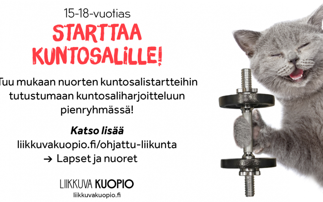 Kuntosalistartteja ja liikkuvaa opiskelua