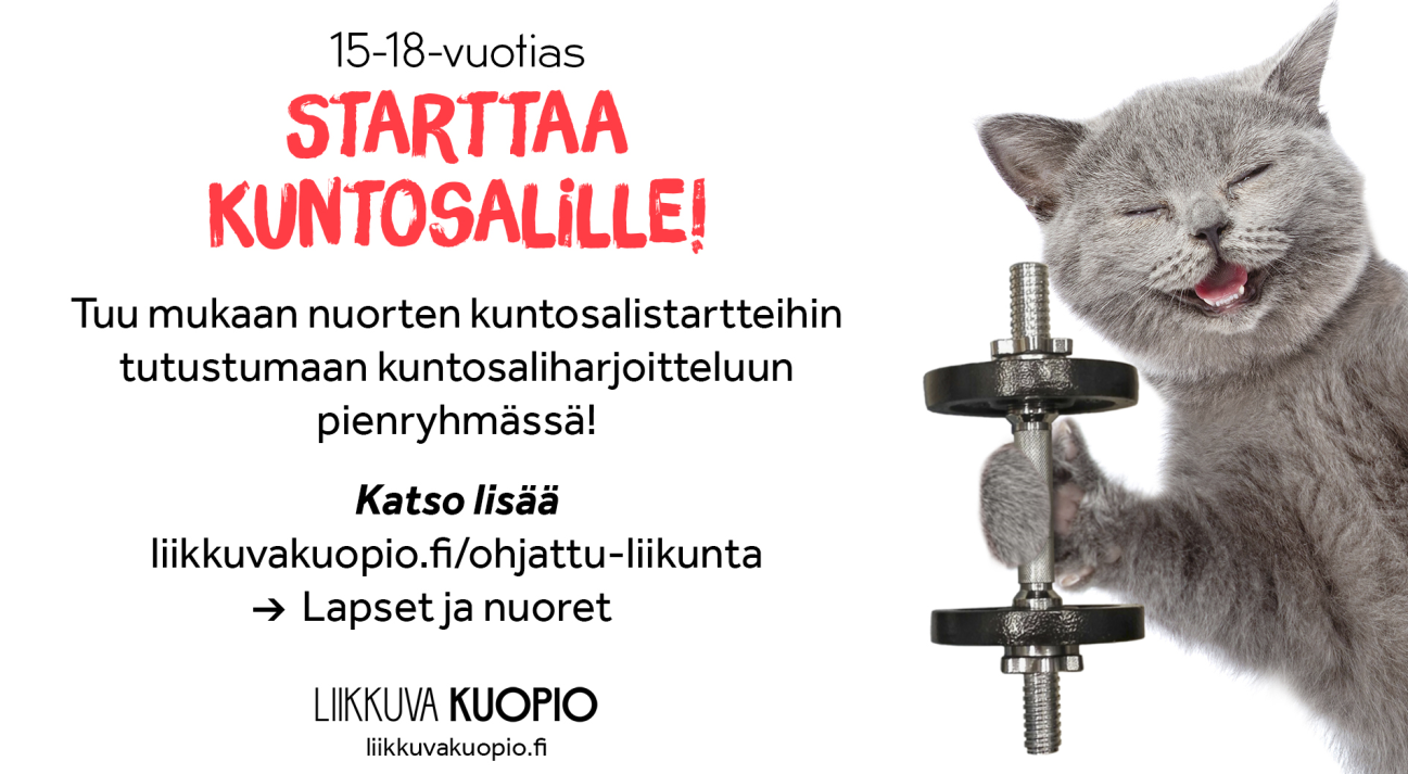 Kuntosalistartteja ja liikkuvaa opiskelua