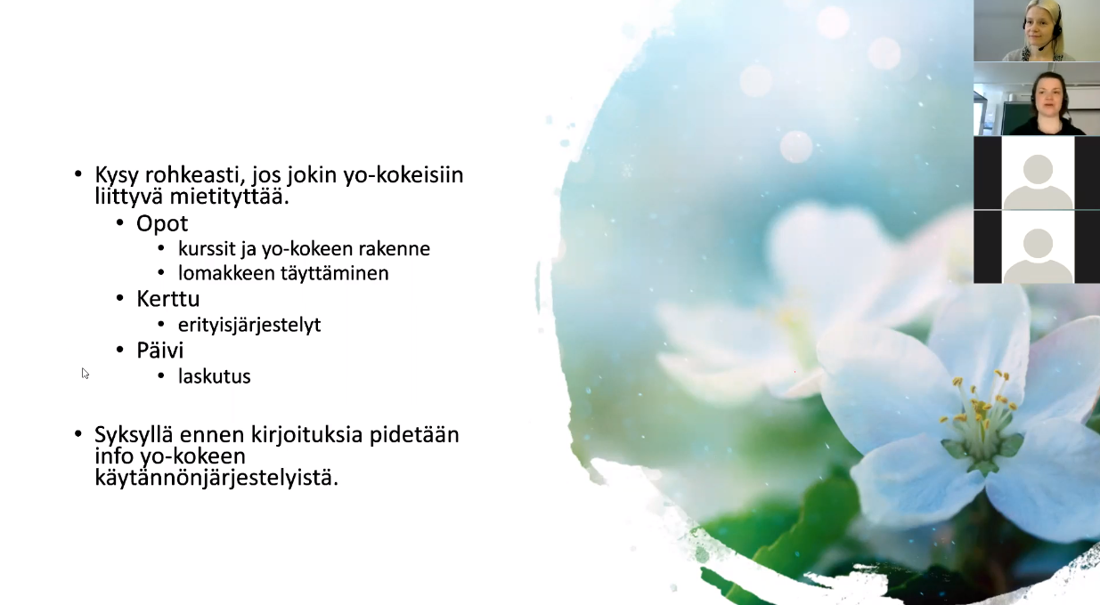 Yo-ilmoittautumisinfon 10.5. materiaali
